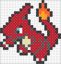 Charmeleon Remixed - charmeleon,pokemon,evolution,character,gaming,charmander,flame,red,orange