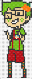 trickster jake english - jake english,homestuck,ms paint adventures,trickster,character,animation,tv show,green,red,tan