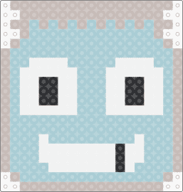 finn headshot dandys world - finn,dandys world,character,head,blush,video game,horror,light blue,white,beige