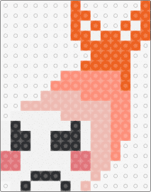 shrimpo headshot - shrimpo,dandys world,head,character,video game,horror,orange,pink,white