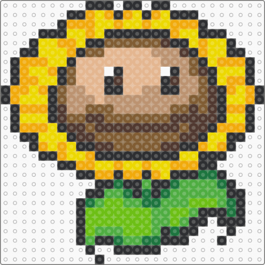 ds sunflower - orange,yellow,beige,green,plantsvszombies,ds,pvz