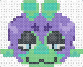 my oc sprix!1!!!! - sprix,character,head,teal,green,purple