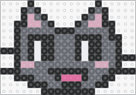 Cat - cat,kitty,head,smile,cute,animal,gray,pink