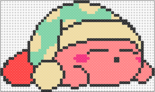 Sleepy Kirby - red,beige