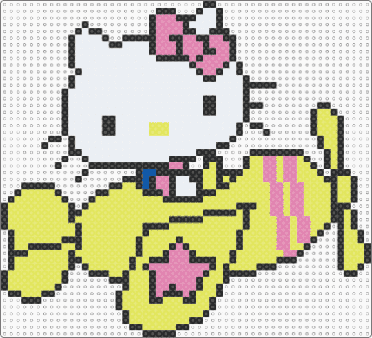 Hello Kitty Plane - yellow,cotdplanes,plane,hellokitty,cartoon