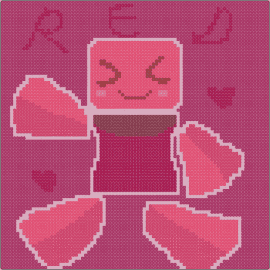 Red!! / Blocktalesss - block tales,roblox,character,pink,red