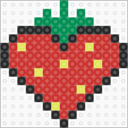 Strawberry heart - red