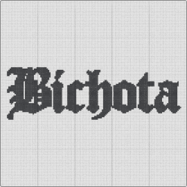 Bichota mini pearl - bichota,karol g,music,latin,rhythm,text,script,minimal,black