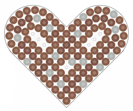 Pretzel Heart - food, tan