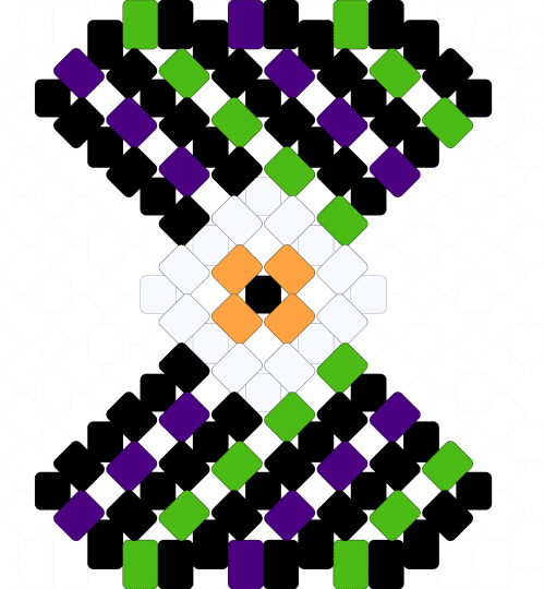 Eye Bow/Bowtie (Halloween) - black, bow, eyeball, green, halloween, purple, spooky