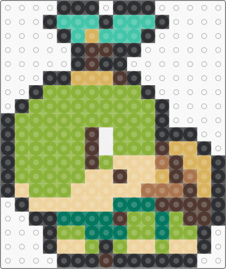 Chibi turtwig - green,beige,turtwig,pokemon,starter