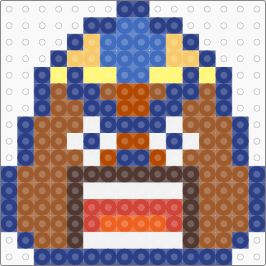 Mr. Resetti mini - acnh, animal crossing, blue, mole, new horizons, resetti, tan