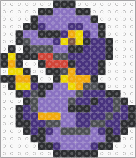 (0023) Ekans - gray,purple,blue,ekans,pokemon