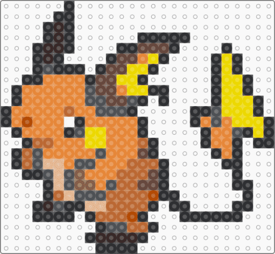 (0026) Raichu alt - orange,yellow,brown,colorful,richu,pokmon,sprite,pokmon sprite