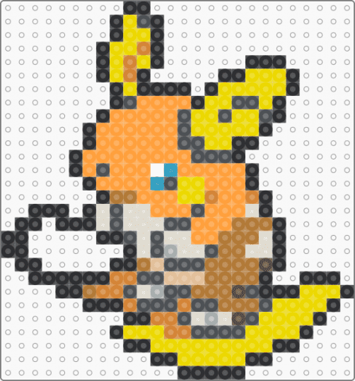 (0026) Raichu Alolan - gray,yellow,orange,richu,pokemon,sprite,pokmon sprite