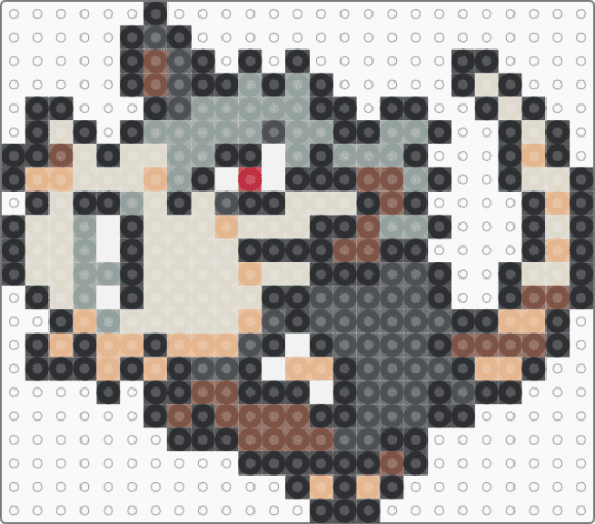 (0020) Raticate alolan - beige, gray, pokemon, pokmon sprite, raticate, sprite