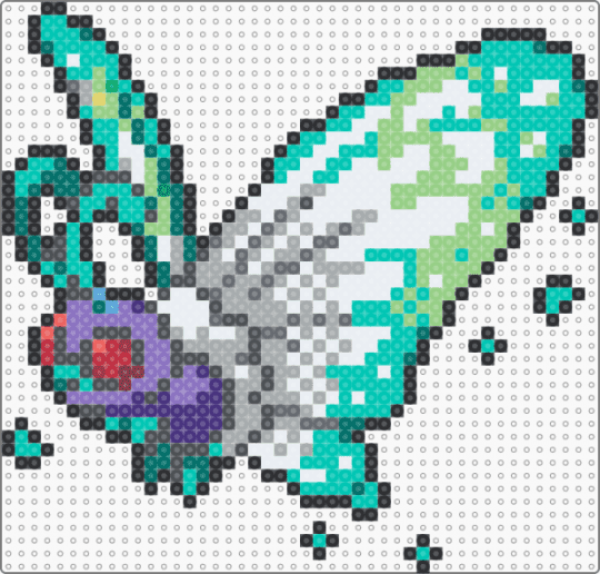 (0012) Butterfree Gigantimax - gray,teal,pokemon,butterfree