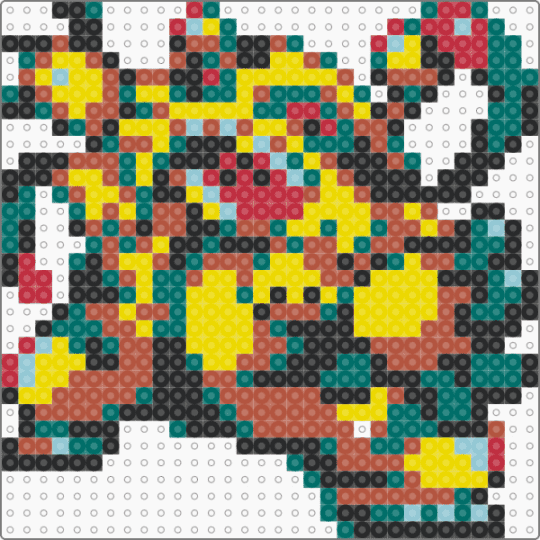 Electabuzz Small - red,teal,yellow,pokemon,electabuzz