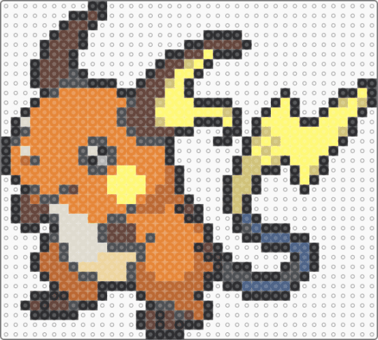 (0026) Raichu - brown,orange,yellow,richu,pokemon,sprite,pokmon sprite