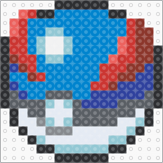 Great ball - blue, great ball, pokeball, pokmon, red