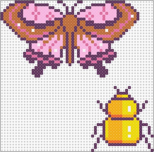 Bug 5 - pink,bug,bugs,moth,beetle,butterfly