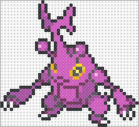 #214 Shiny Heracross - heracross, pink, pokemon, sprite, sprites