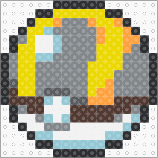 Ultra ball - gray,yellow,ultra ball,poke ball,pokemon