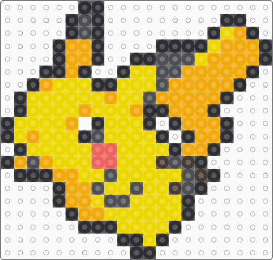 (0025) Pikachu - orange,yellow,pikachu,pokmon,pokmon sprite,sprite