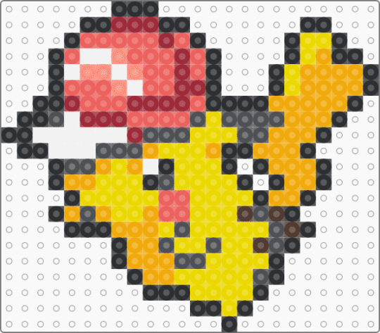 (0025) Kalos cap Pikachu - red,yellow,orange,pikachu,pokemon,sprite,pokmon sprite