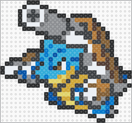 (0009) Blastoise Mega - blastoise, blue, gray, light blue, mega, pokemon, tan