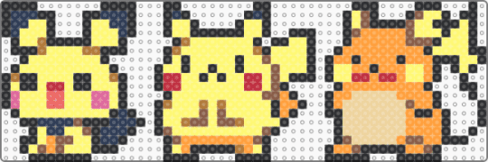 Pikachu chibi line - yellow,orange,pikachu,pokemon,evolution