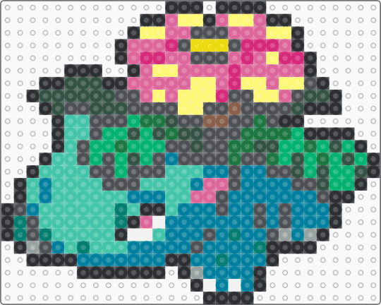 (0003) Venusaur alt - gray, pokemon, pokmon sprite, sprite, teal, venusaur