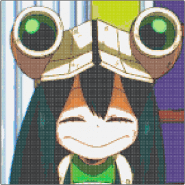 tsuyu - tsuyu asui,mha,my hero academia,character,anime,green,beige