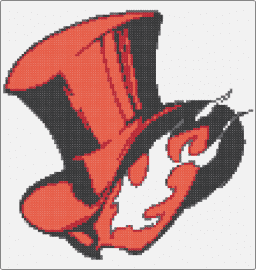 Persona 5 - persona 5,top hat,video game,red,black