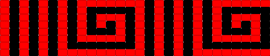 red and black spiral ladder stitch - red,black,simple,spiral