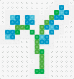 minecraft bluebell - bluebell,minecraft,flower,video game,white,teal,green