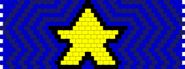 star cuff inspired by @fiboscribbles - star,trippy,cuff,yellow,blue