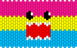 pansexual domoXD - domo,pansexual,pride,mouth,face,cuff,pink,yellow,light blue,red