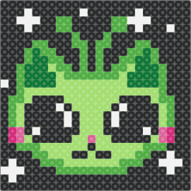 Space Kitty AKA Gnarpy - alien,cat,space,kitty,extraterrestrial,cute,green,black