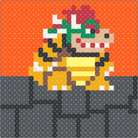 Bowser - bowser,mario,nintendo,villain,video game,character,panel,gray,orange,yellow