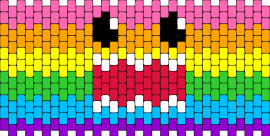 Little man - domo,rainbow,neon,face,mouth,cuff,colorful,pink,red,yellow,green