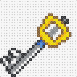 Keyblade - keyblade,kingdom hearts,video game,sword,gray,yellow