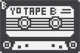 Tape b v1 - tape b,cassette,dj,music,edm,dubstep,black,white