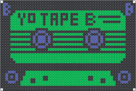 Tape b v2 - tape b,cassette,dj,music,edm,dubstep,black,green