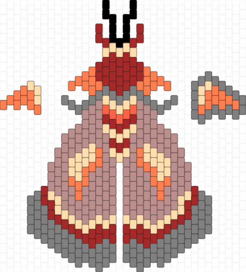 WIP Cecropia moth - beige,gray