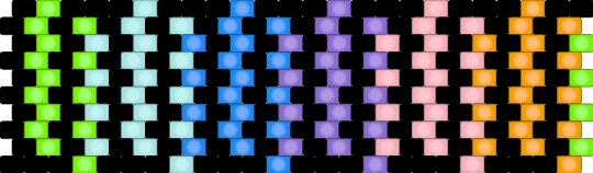 Blended rainbow stripes - black,light blue
