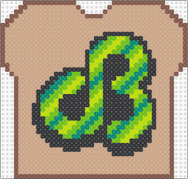 db 13 - daily bread,db,dj,logo,toast,music,edm,stripes,green,tan,black