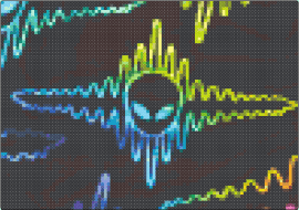 Alien Bass Shlump - shlump,alien,soundwaves,music,song,dj,edm,gradient,dark,black,yellow,teal