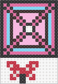 krista - butterfly,box,geometric,square,pink,red