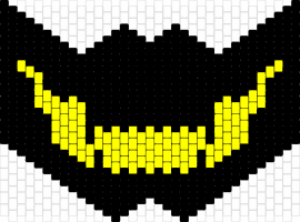 Yellow poisonmouth - mouth,mask,spooky,grin,smile,dark,neon,yellow,black